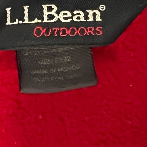Vintage L.L.Bean Polartec 3/4 zip (Red) - Picture 4 of 5